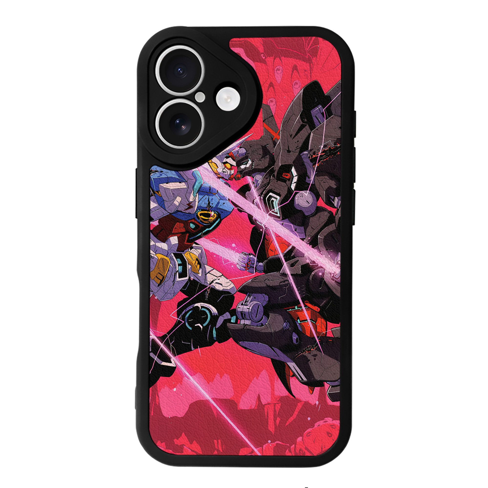 （画像用） 機動戦士ガンダム Mobile Suit Gundam 【iPhone 16シリーズ対応】シリコンスマホケース（レザー調） 材質：シリコン